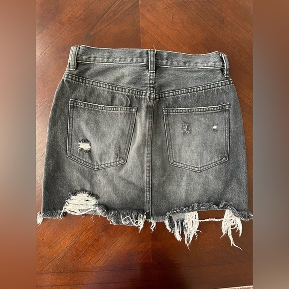 We The Free Charcoal Denim Skirt - Picture 2 of 6